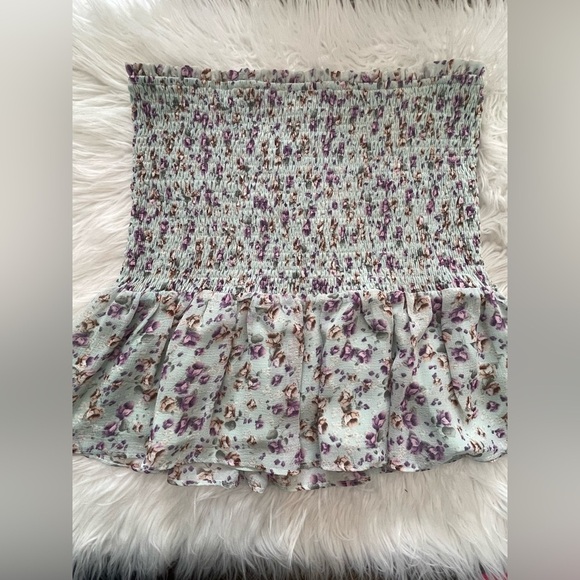 STORIA ~Floral Smocked Ruffle Skirt NWT Large - Picture 8 of 9